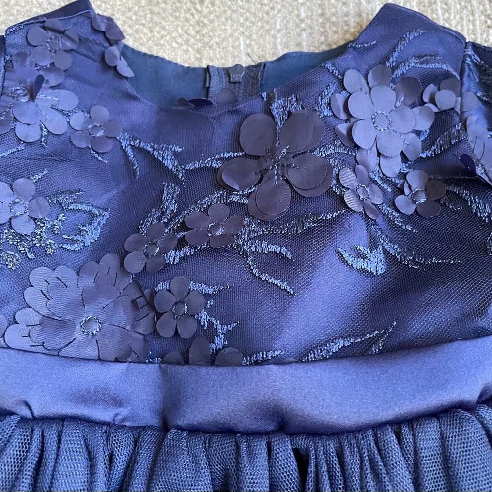 NWT ~ POPATU NAVY TODDLER DRESSY DRESS / NEW -Sz 24 mos - Picture 2 of 13